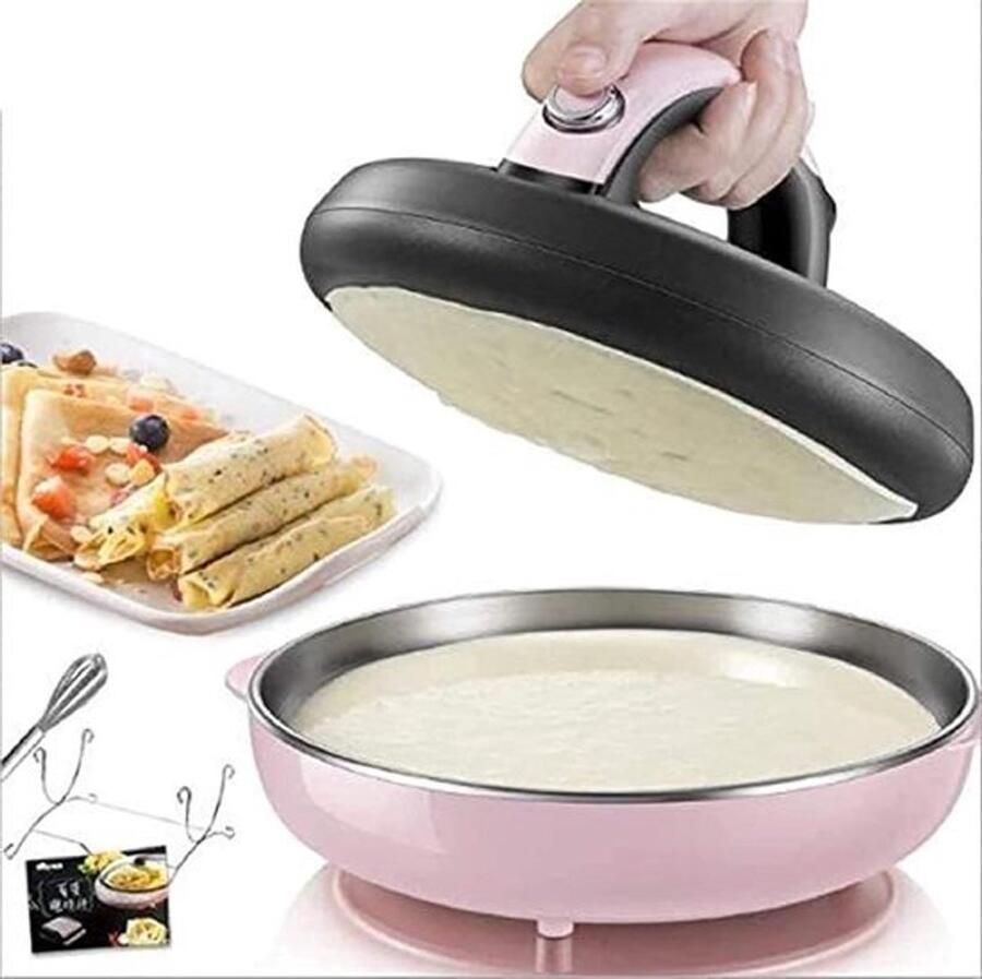 Draagbare elektrische crêpe maker draadloze pannenkoekenmachine met antiaanbaklaag huishoudelijke bakpan mini-bakplaat crêpe pan handig en gemakkelijk te gebruiken!