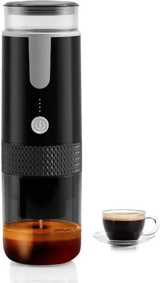Draagbare elektrische espressomachine – Een handige draagbare koffiemachine die werkt op batterijen of via een USB-C-poort – geschikt voor zowel koffiecapsules als gemalen koffie – perfect voor kamperen op kantoor en op reis