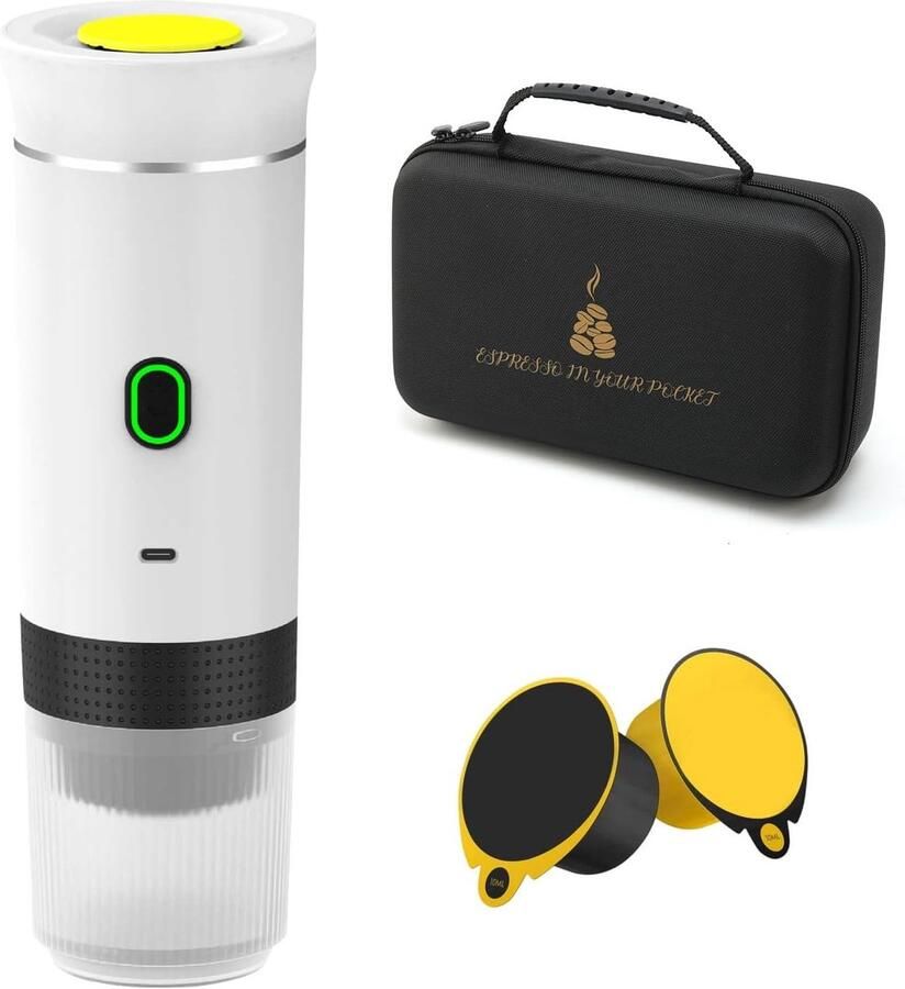 Draagbare elektrische espressomachine met USB-C en mini-formaat voor onderweg en kantoor
