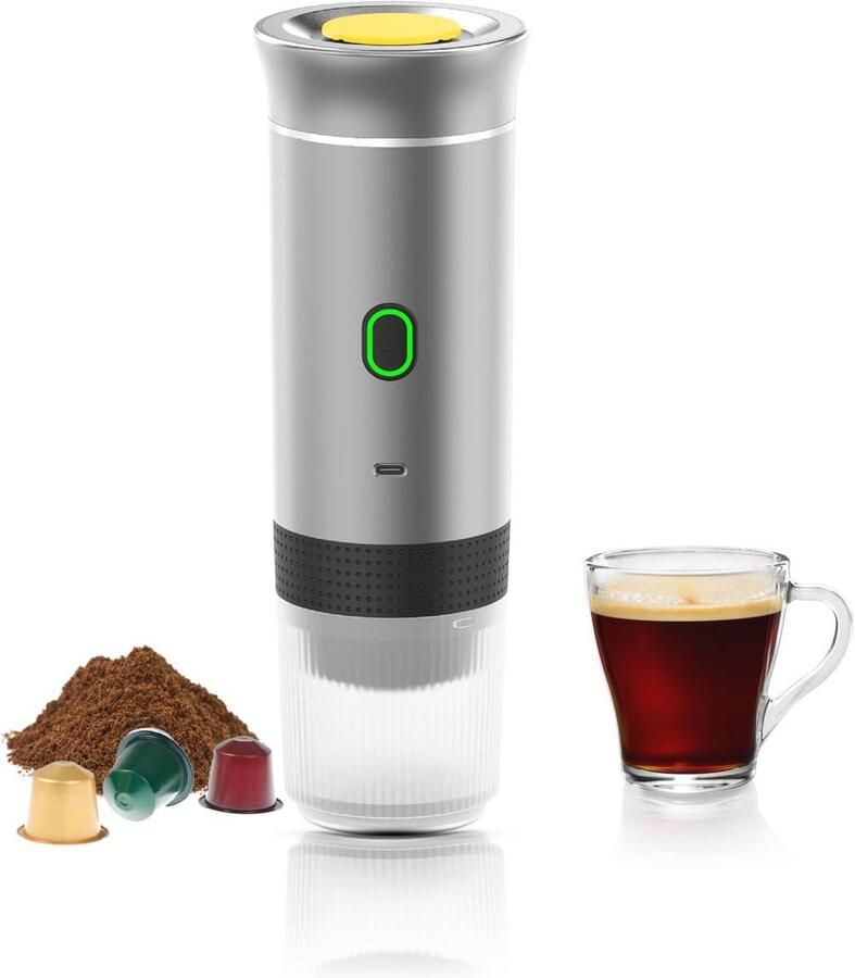 Draagbare elektrische espressomachine voor reizen kamperen en kantoor