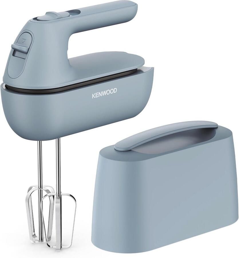Draagbare elektrische handmixer met geïntegreerde tas garde en deeghaak 5 snelheden 350 W gerecycled kunststof
