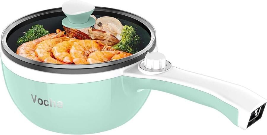 Draagbare Elektrische Hot Pot Sauspan 1 5L Mini Anti-aanbak Kookpan