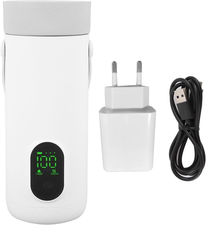 Draagbare Elektrische Ketel Reis Waterkoker Snel Warm Water Grote Batterij Capaciteit 350 Ml Zwart