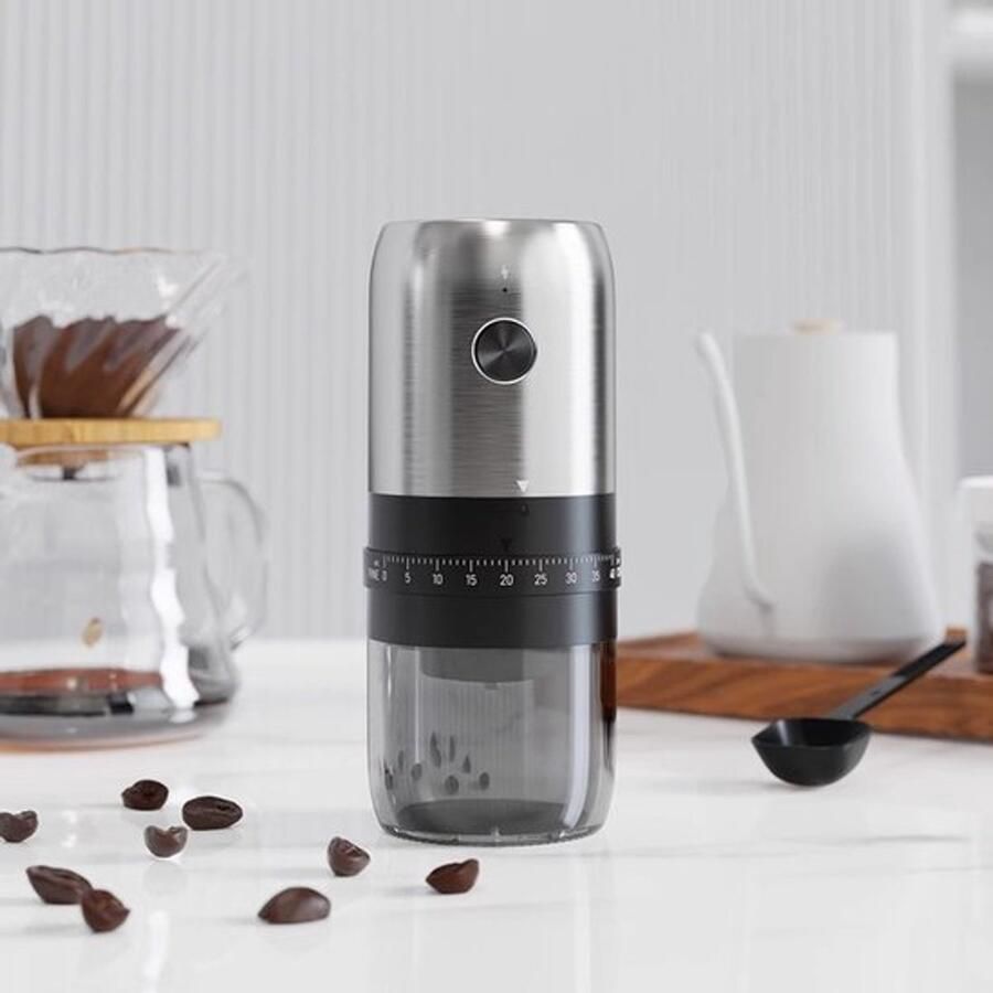 Draagbare elektrische koffiemolen Compact en draagbaar Draadloos ontwerp 40 maalstanden Oplaadbaar Keramische maalschijf Geschikt voor reizen kamperen en kantoorgebruik B - Foto 2