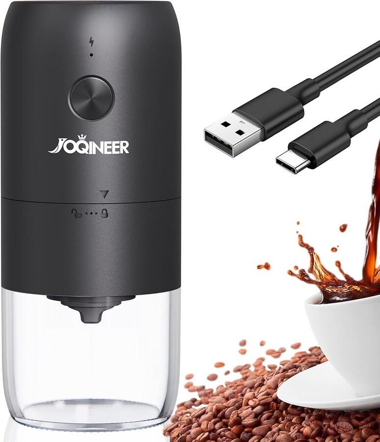 Draagbare Elektrische Koffiemolen met Keramische Bonenmaler en Instelbare Maalgraad