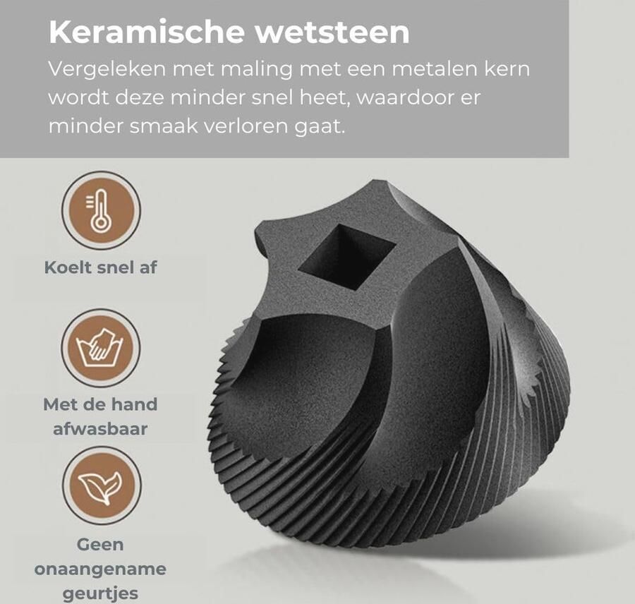 Draagbare Elektrische Koffiemolen met Oplaadbare Batterij en Instelbare Maaldikte