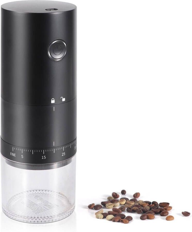 Draagbare Elektrische Koffiemolen Oplaadbare Kleine Koffiemolen Met 38 Nauwkeurige Maalstanden Elektrische Koffiemolen Elektrische Koffiemolen En Blender Geschikt Voor Koffiebonen Lijnzaad Specerijen Zwart