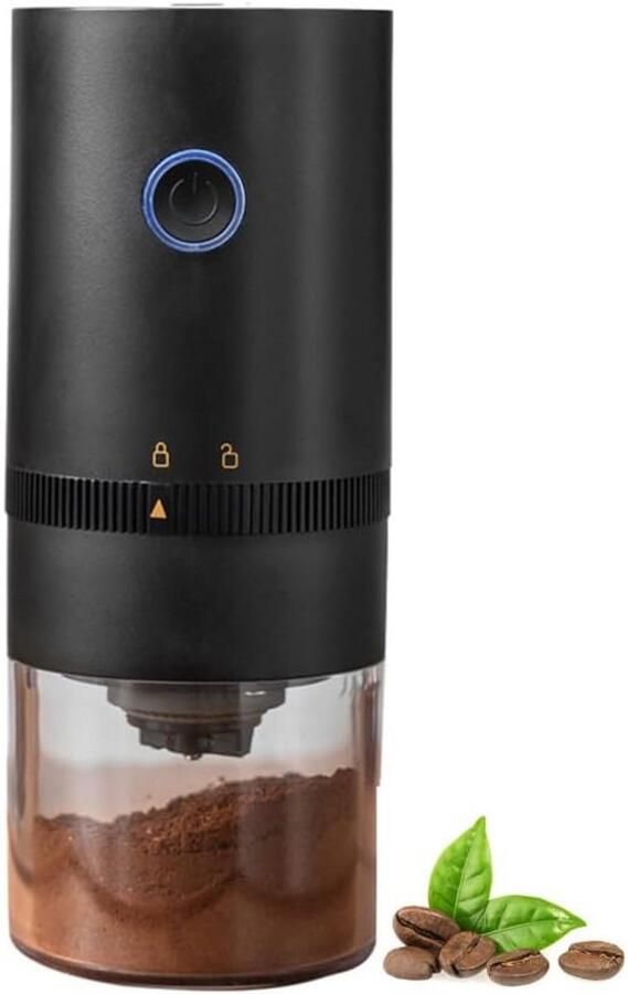 Draagbare Elektrische Koffiemolen: Traploos Instelbare Korrelgrootte 1250 mAh USB Oplaadbare Reismolen voor Espresso Cold Brew Pour Over French Press