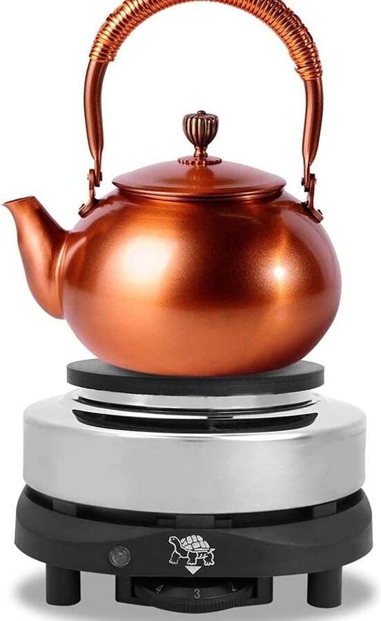 Draagbare Elektrische Kookplaat Verstelbare Temperatuur Geschikt voor Thee en Koffie Compacte Plaat