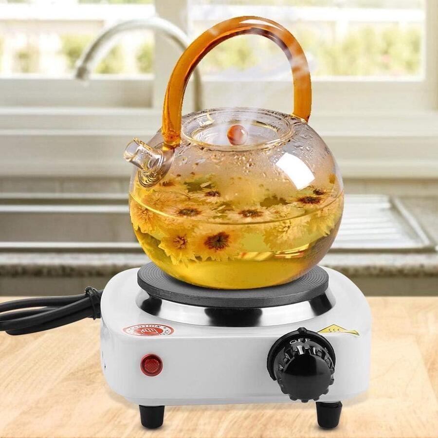 Draagbare Elektrische Kookplaat Verwarmingselement Hob Koffie Koken Constante Temperatuur 15 x 15 x 6 cm Rood