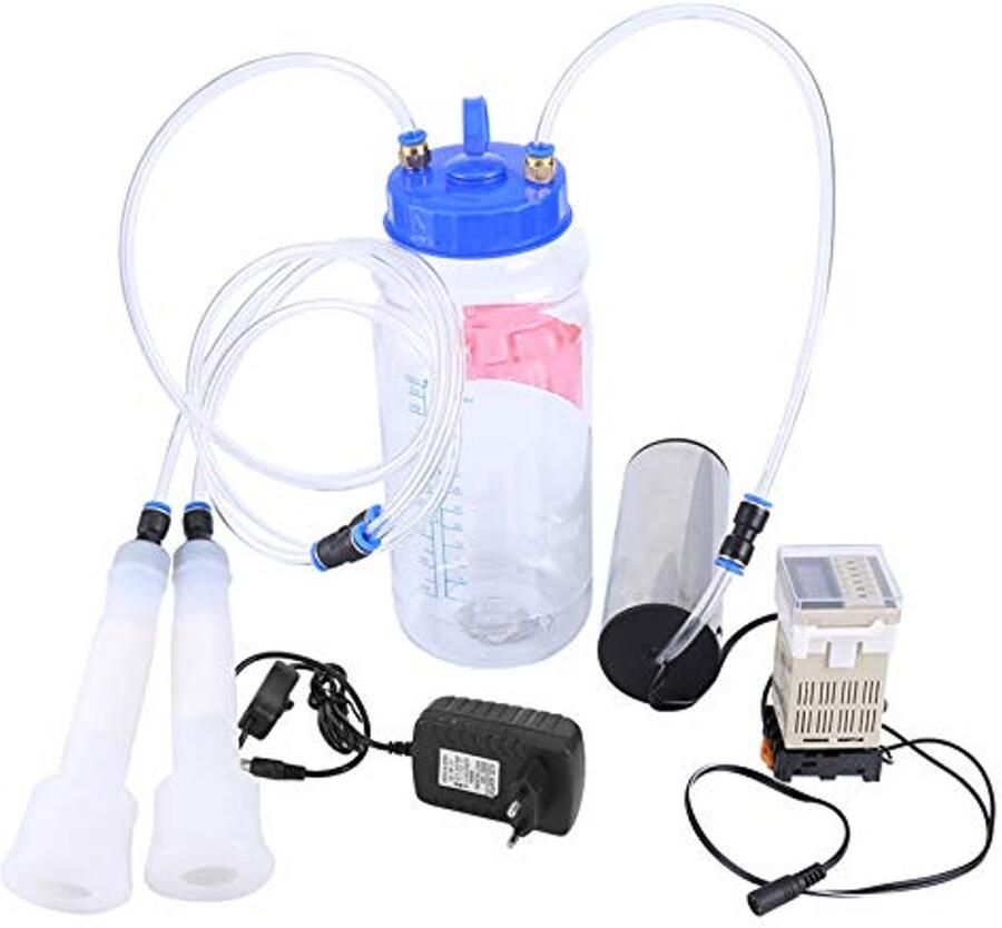 Draagbare elektrische melkmachine met 2 liter capaciteit voor koeien en geiten