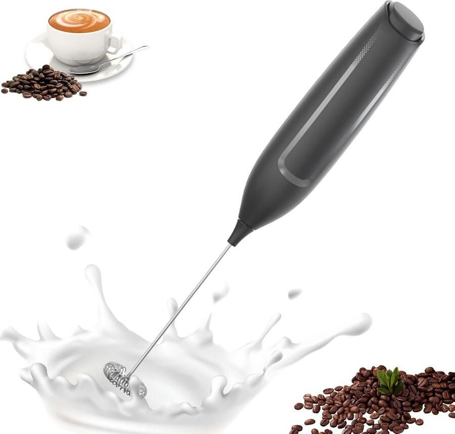 Draagbare Elektrische Melkopschuimer Batterij Aangedreven Garde voor Warme & Koude Dranken