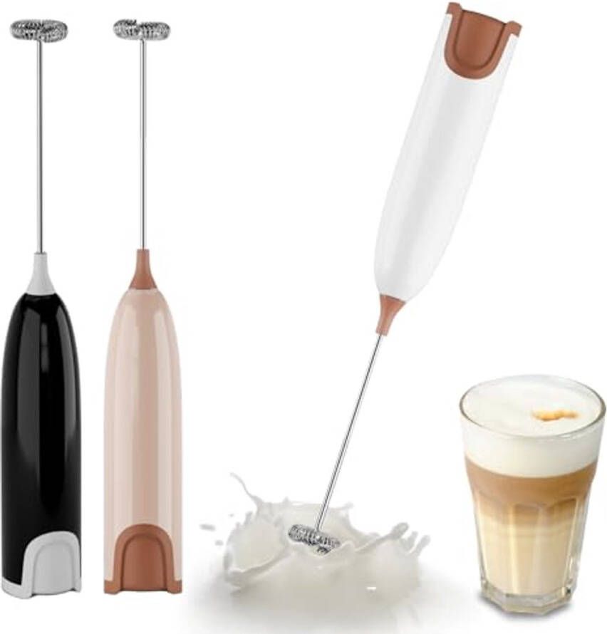 Draagbare Elektrische Melkopschuimer Mini Mixer voor Koffie Cappuccino Matcha en Chocolade Roze