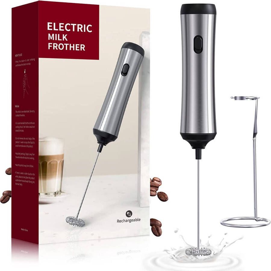 Draagbare elektrische melkopschuimer Snel opschuimend Laag geluidsniveau Gemakkelijk schoon te maken en op te bergen Geschikt voor het maken van latte matcha en melkroom