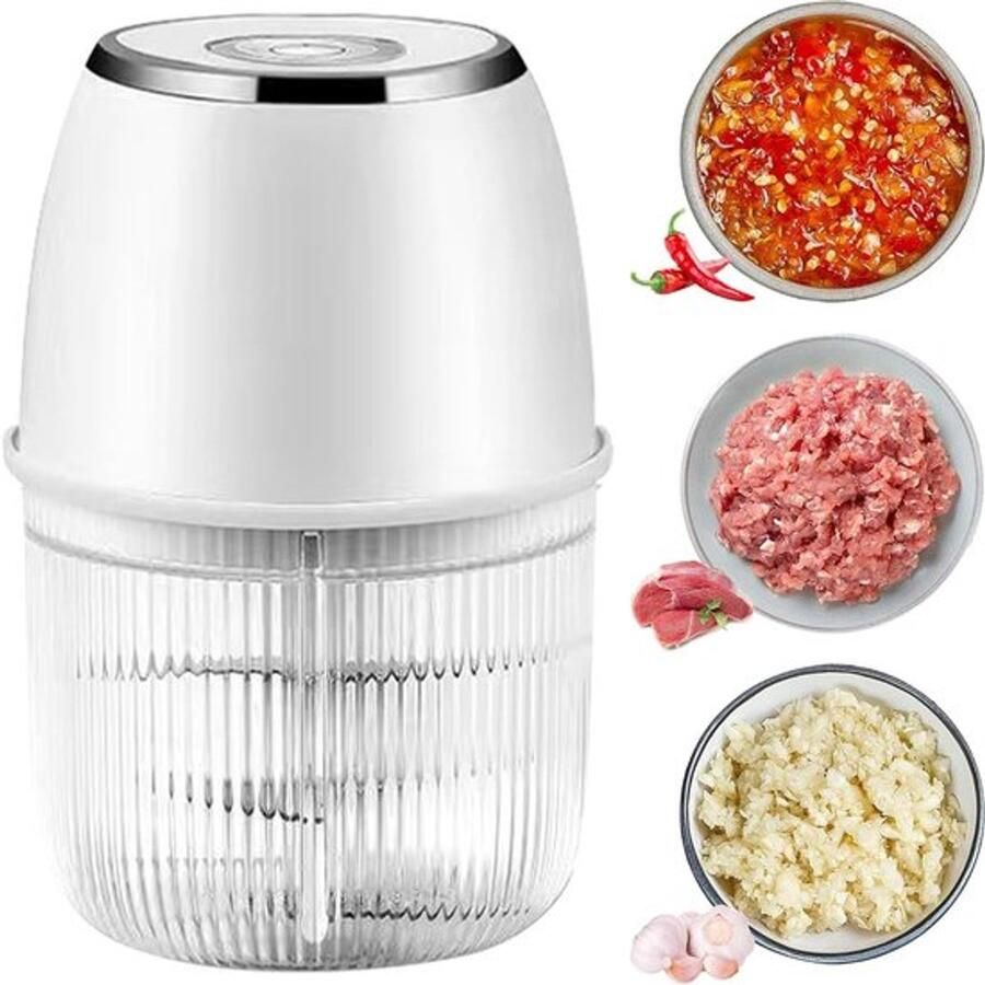 Draagbare Elektrische Mini Hakker 350 ml voor Uien Fruit Noten Vlees en Knoflook met USB Aansluiting