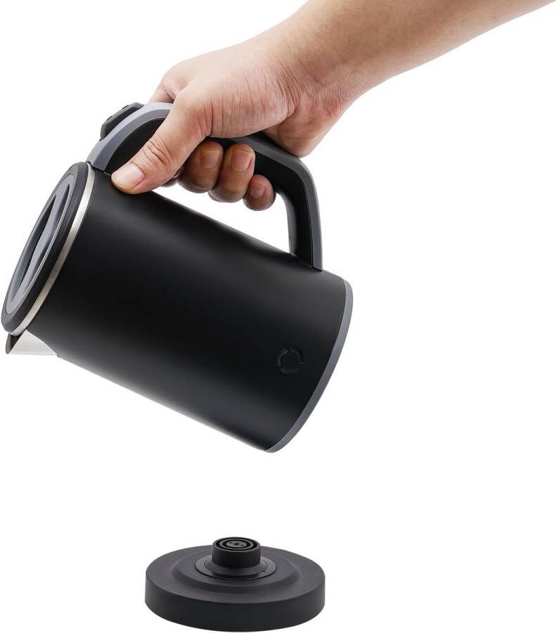 Draagbare elektrische mini-waterkoker 0 8 l met snelkookfunctie en automatische uitschakeling ideaal voor reizen en kantoor