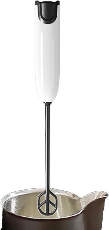 Draagbare Elektrische Mixer Handmixer Batterijen Keuken Gereedschap Roestvrijstalen Kloppers 6x16x6 cm Wit