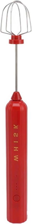 Draagbare elektrische mixer voor Latte Cappuccino Matcha Egg Zilver (Red) Content Keukenhandmixer met elektrische handmixer