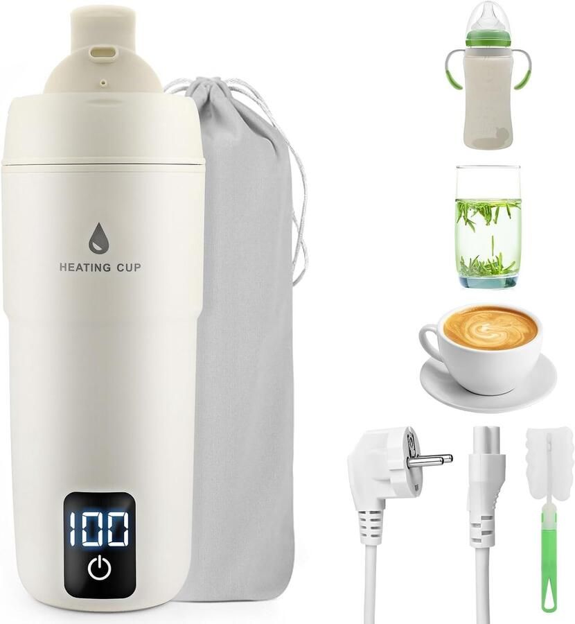 Draagbare Elektrische Reiswaterkoker van 350 ml met Temperatuurinstelling en Automatische Uitschakeling