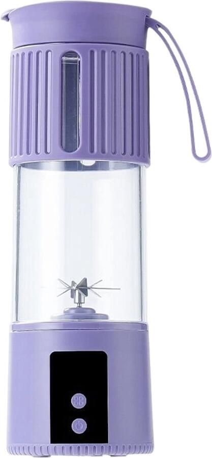 Draagbare elektrische sapcentrifuge kleine blender geschikt voor gebruik in de keuken thuis en op reis (paars)