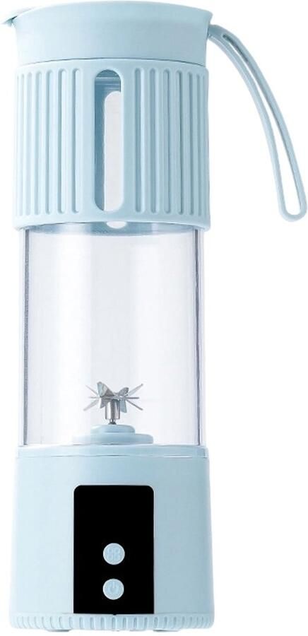 Draagbare elektrische sapcentrifuge kleine blender geschikt voor gebruik in de keuken thuis en op reis (lichtblauw)