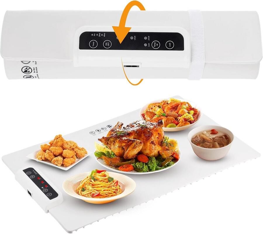 Draagbare Elektrische Voedselverwarmer en Warmhoudplaat met Instelbare Temperatuur