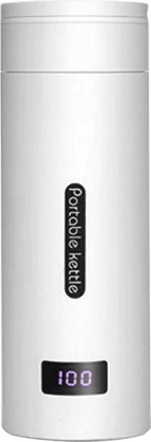 Elektrische Waterkoker Draagbare Verwarming Reis Waterbeker Mini Slaapzaal Student Home Draagbare Verwarmingsbeker voor Onderweg (wit) reiswaterkoker