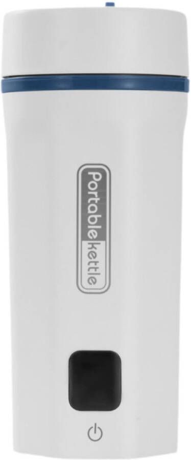 Draagbare elektrische waterkoker 550 ml elektrische reiswaterkoker Draagbare verwarmende waterbeker van roestvrij staal 304 Kleine warmwaterbeker met 6 warmtestanden Geschikt voor reizen thuis en buitenshuis Wit