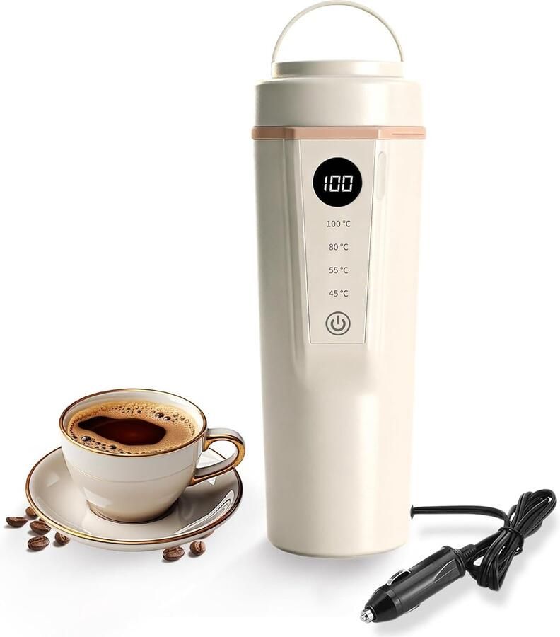 Draagbare elektrische waterkoker Geschikt voor thuis en in de auto 12V universeel 500 ml