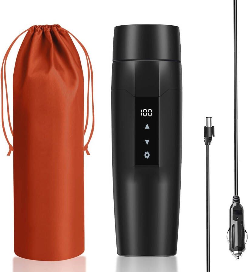 Draagbare Elektrische Waterkoker Instelbare Temperatuur 40-100°C Roestvrij Staal Mini Verwarmde Reistas