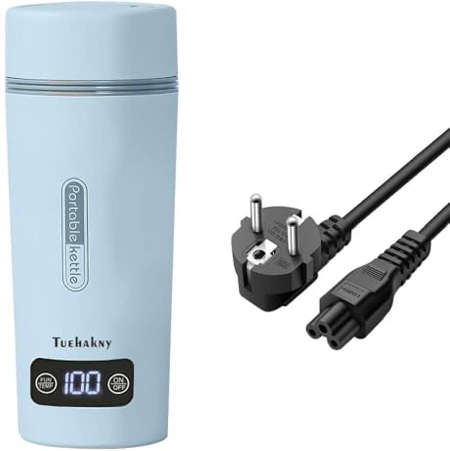 Draagbare elektrische waterkoker met 4 temperatuurinstellingen 350 ml en roestvrijstalen ontwerp