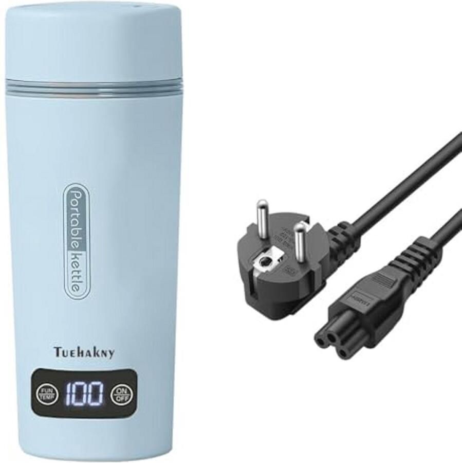 Draagbare elektrische waterkoker met 4 temperatuurinstellingen 350 ml en roestvrijstalen ontwerp