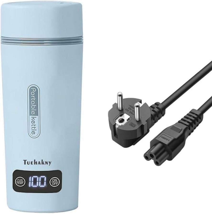 Draagbare elektrische waterkoker met 4 temperatuurinstellingen 350 ml en roestvrijstalen ontwerp