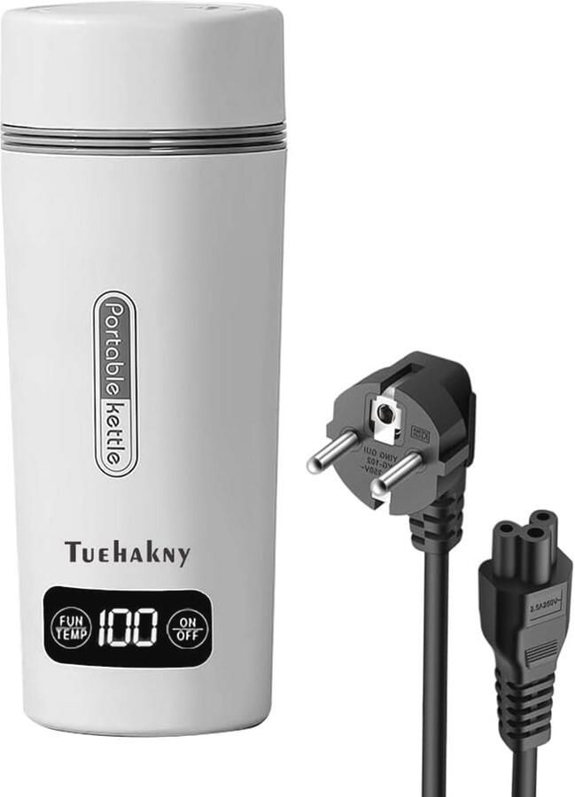 Draagbare Elektrische Waterkoker met LCD-Display en Instelbare Temperaturen 350 ml Ideaal voor Reisgebruik