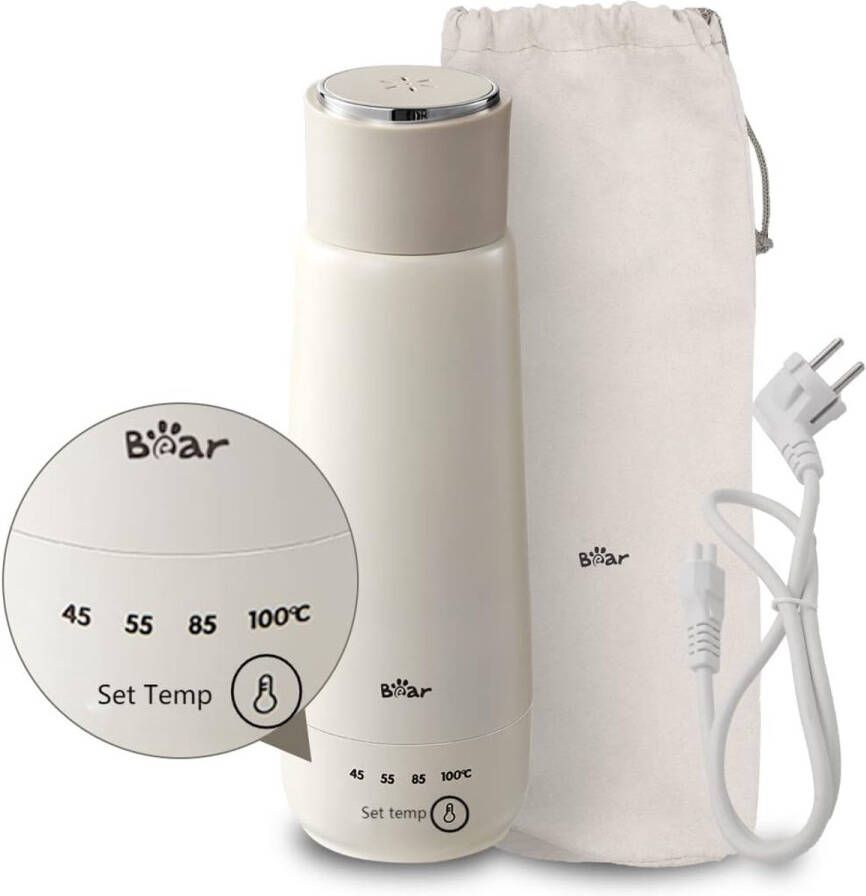 Draagbare elektrische waterkoker met temperatuurinstellingen en isolatiebeker