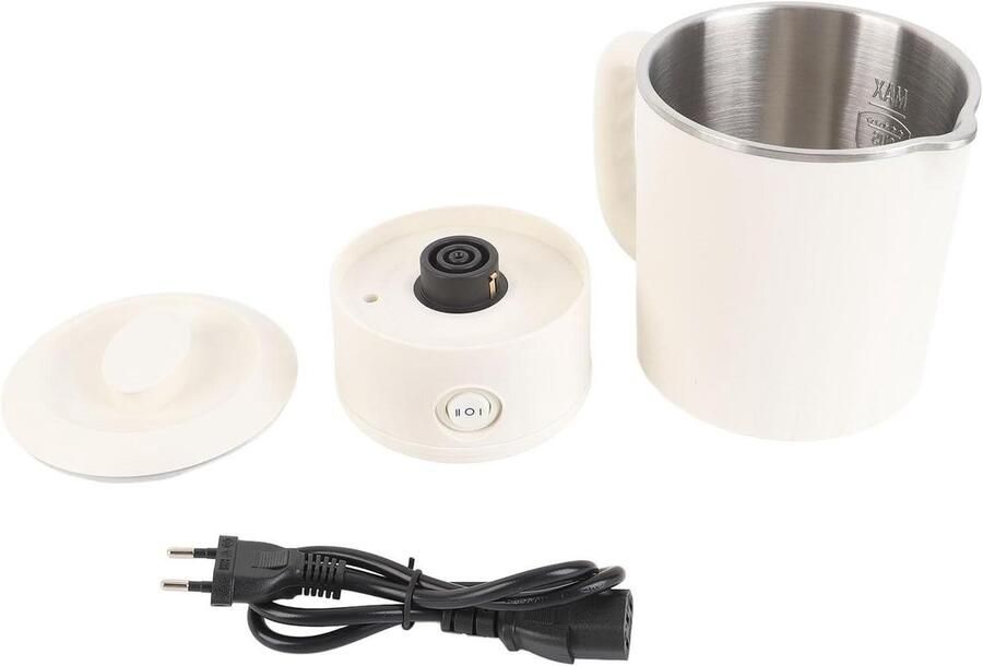 Draagbare Elektrische Waterkoker Reisketel Camping Ketel Water Koken Opvouwbaar Roestvrij Staal 600 ml Zwart