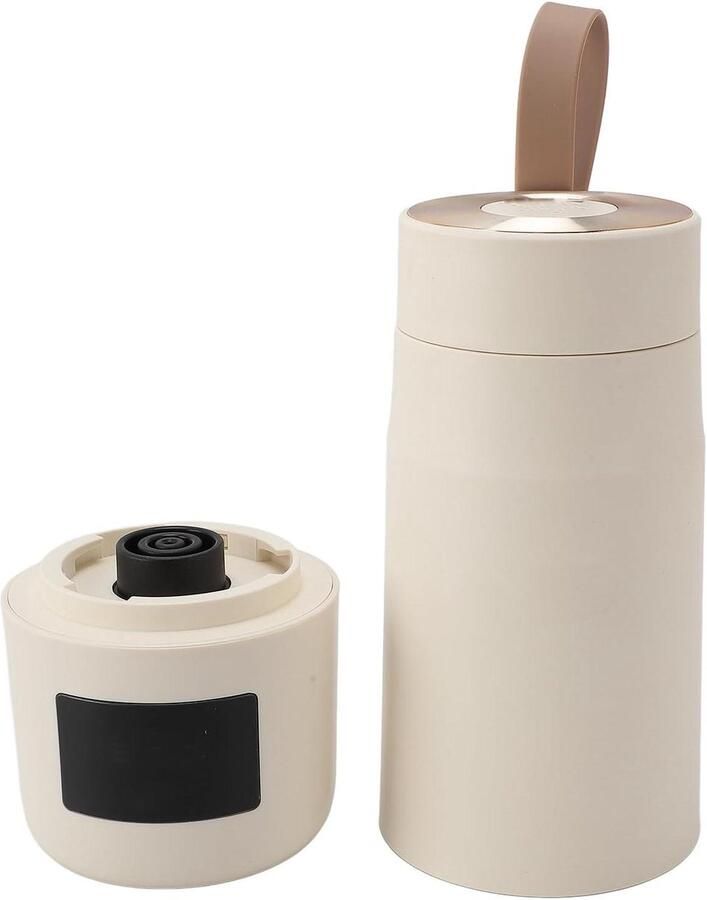 Draagbare Elektrische Waterkoker Reisketel Mini Waterkoker Warme Dranken Maken Snelle Verwarming 37-50℃ 300 ml Zilver