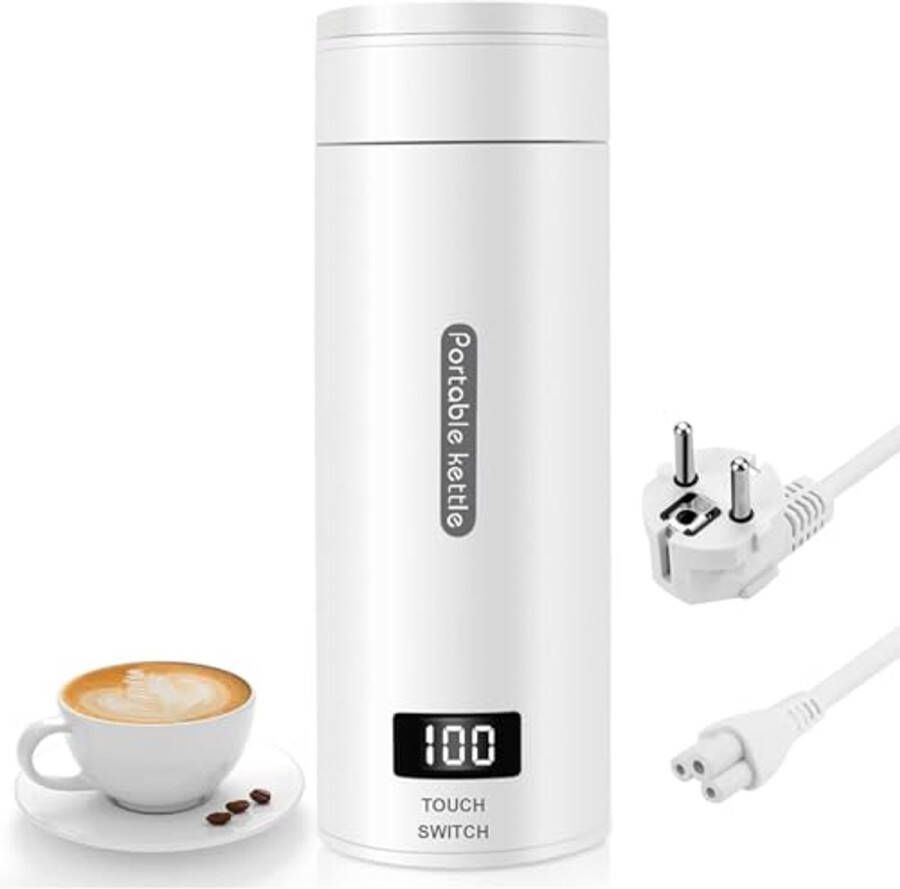 Draagbare Elektrische Waterkoker voor Reizen Mini Waterverwarmer voor Thuis en Studenten slaapzaal 500 ml