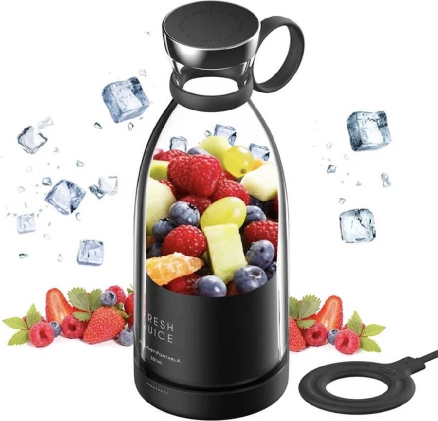 Draagbare en Oplaadbare Mini Blender-Blender To Go-Smoothie Fruit Mixer Blender-Zwart ( prijs verlaagd )