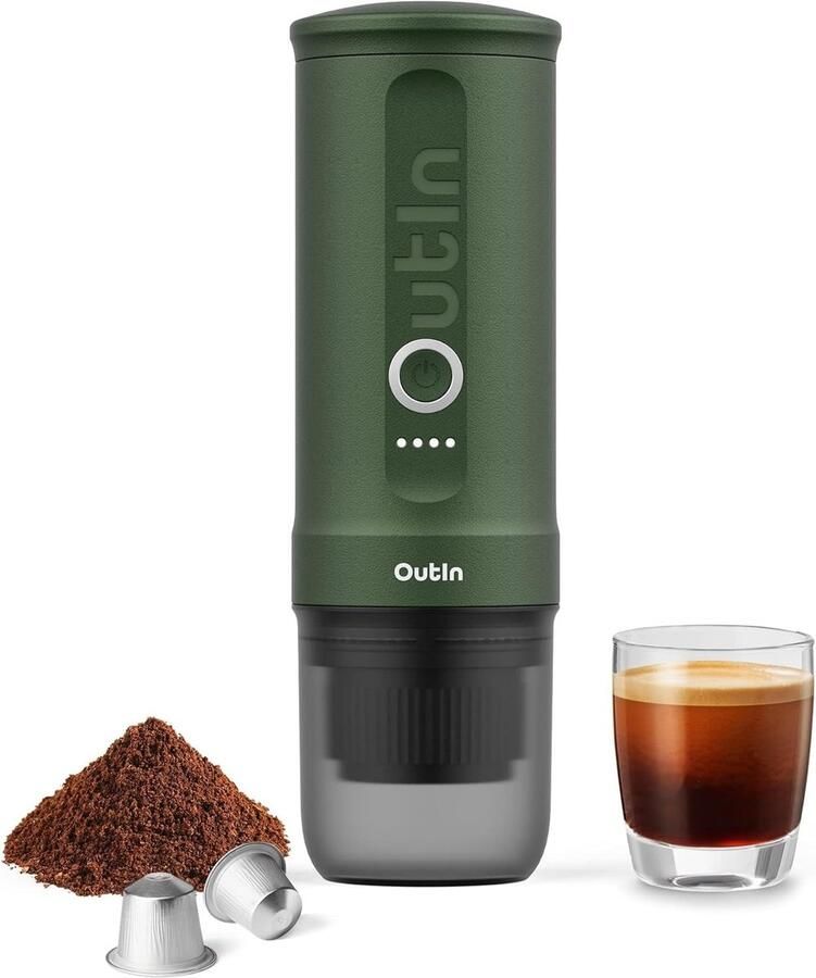 Draagbare Espresso Machine Roestvrij Staal Snelle Verwarming Hoge Druk Voor Auto en Kamperen