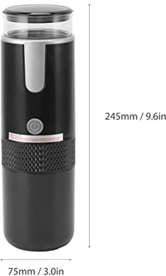 Draagbare espressomachine 2-in-1 reiskoffiezetapparaat capsules en gemalen koffie compatibel met draagbare compacte auto-espressomachine voor reizen kamperen wandelen kantoor