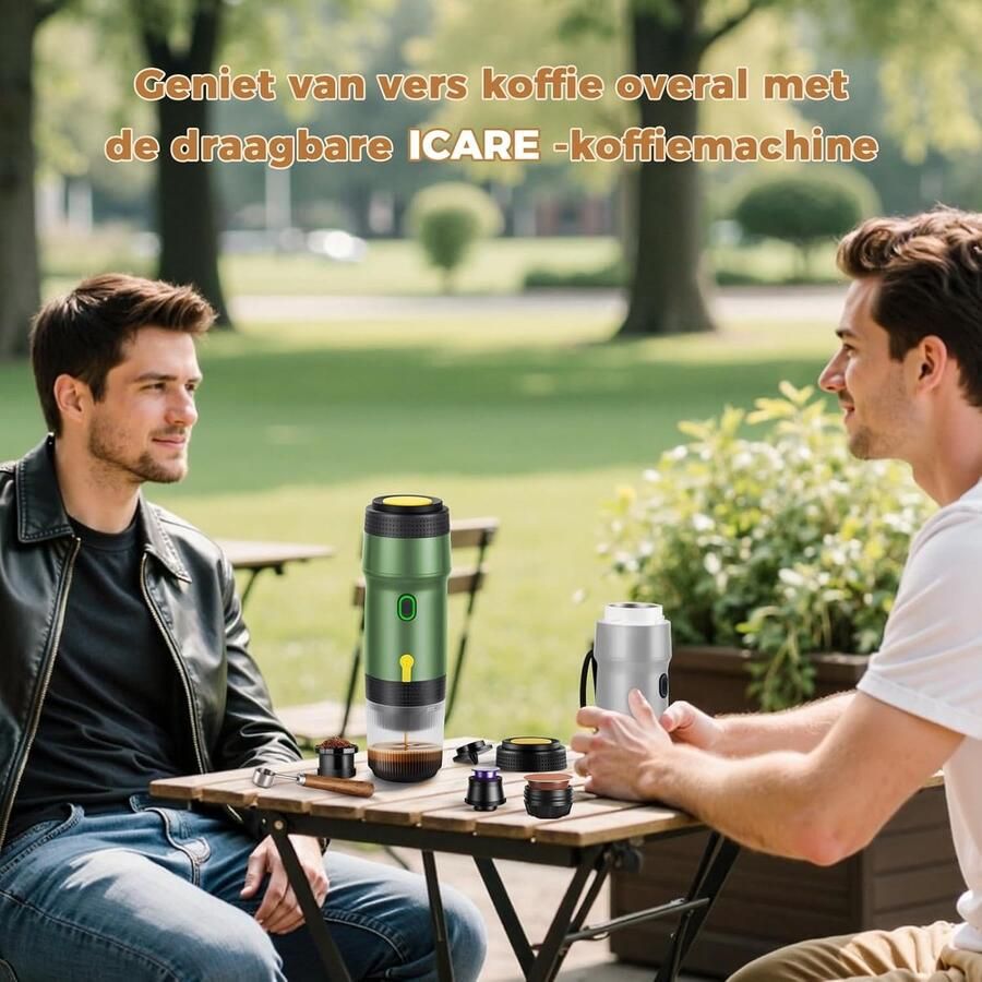 Draagbare Espressomachine 3-in-1 USB Opladen 20 Bar voor Onderweg