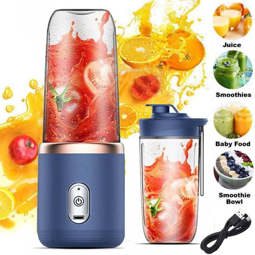 Draagbare fruitblender mini-smoothiemaker elektrische fruitpers milkshake USB
