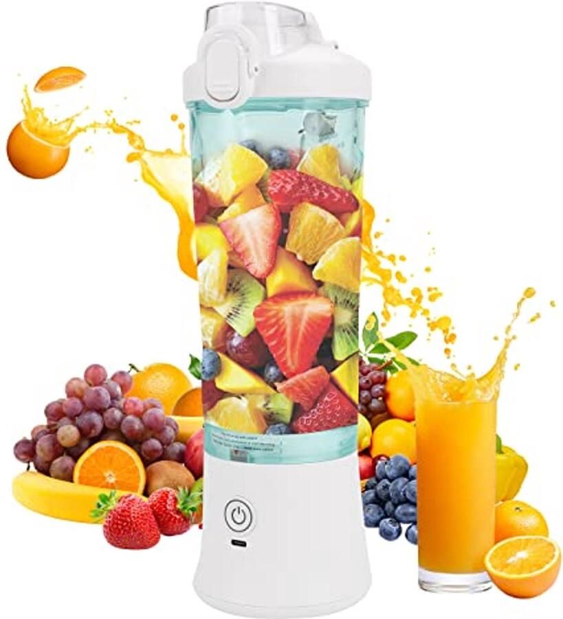 Draagbare Fruitmixer USB Mini Blender 600 ml voor Smoothies Milkshakes en Vruchtensappen