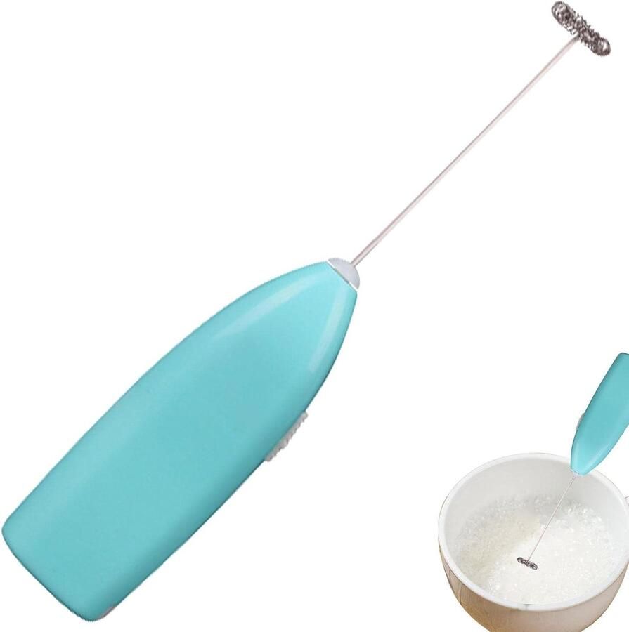 Draagbare Garde Mixer Koffie Opschuimer Drankjes Schuimend Maken Snel Schuim Creëren 198 cm Zilver