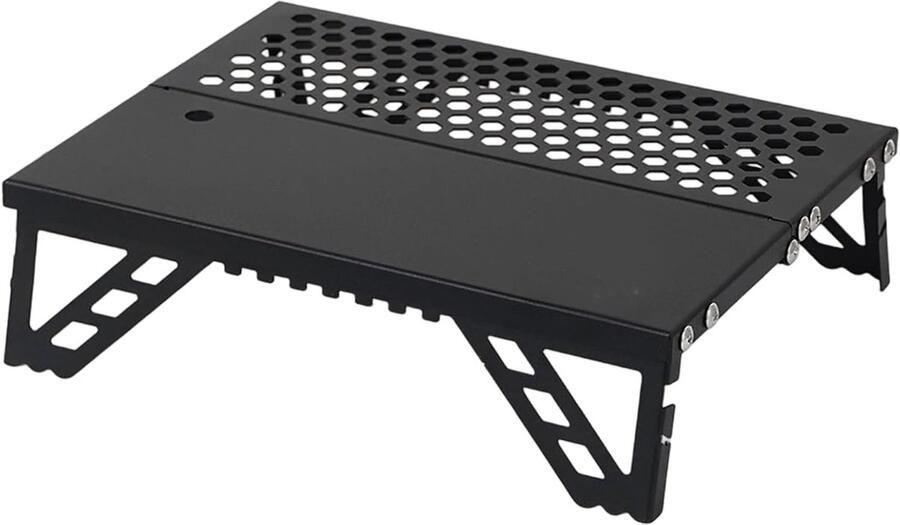 Draagbare Grill Camping Rooster Buiten Koken Gereedschapsloos Monteren 26 cm Zwart