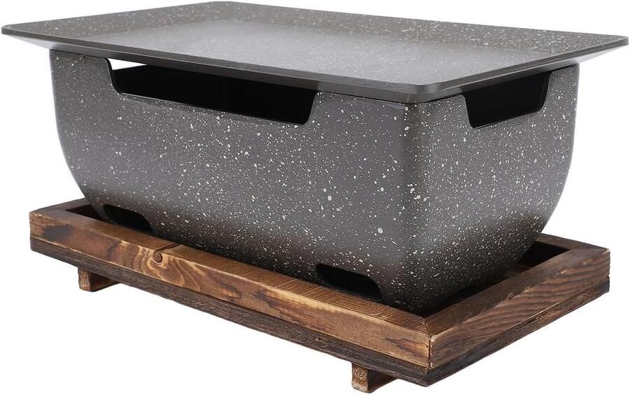 Draagbare Grill Compact BBQ Buiten Koken Efficiënte Warmte 25 x 16 x 13 cm Zwart