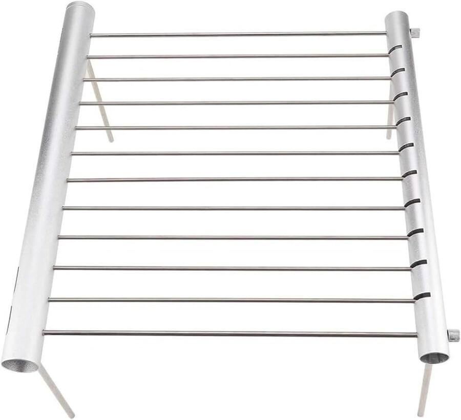 Draagbare Grill Compacte Barbecue Buiten Koken Roestvrij Staal 30.7 cm Zilver