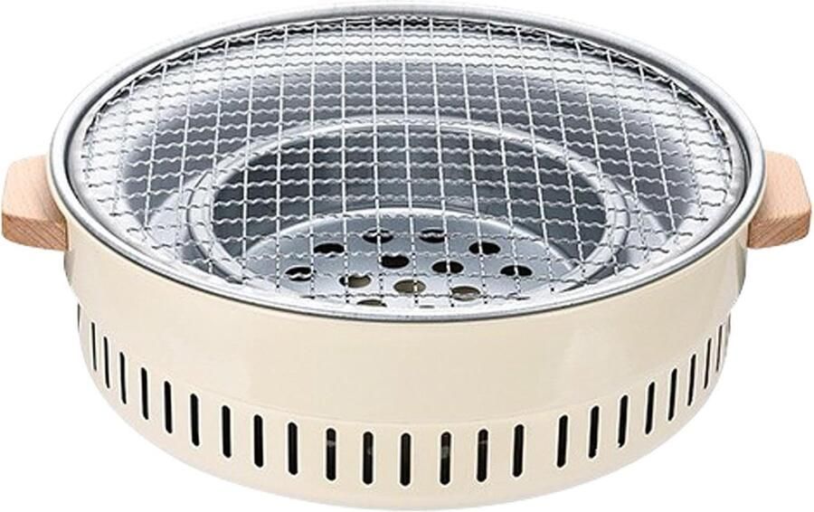 Draagbare Grill Compacte Barbecue Buiten Koken Water Reservoir 32cm Diameter Zwart