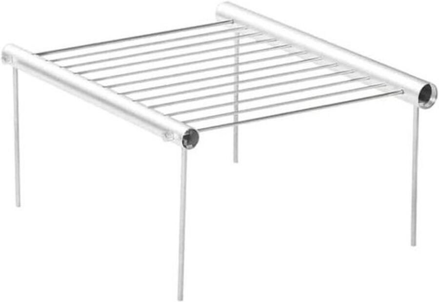 Draagbare Grill Mini BBQ Buiten Koken Gelijkmatige Warmte 300 Gram Zilver